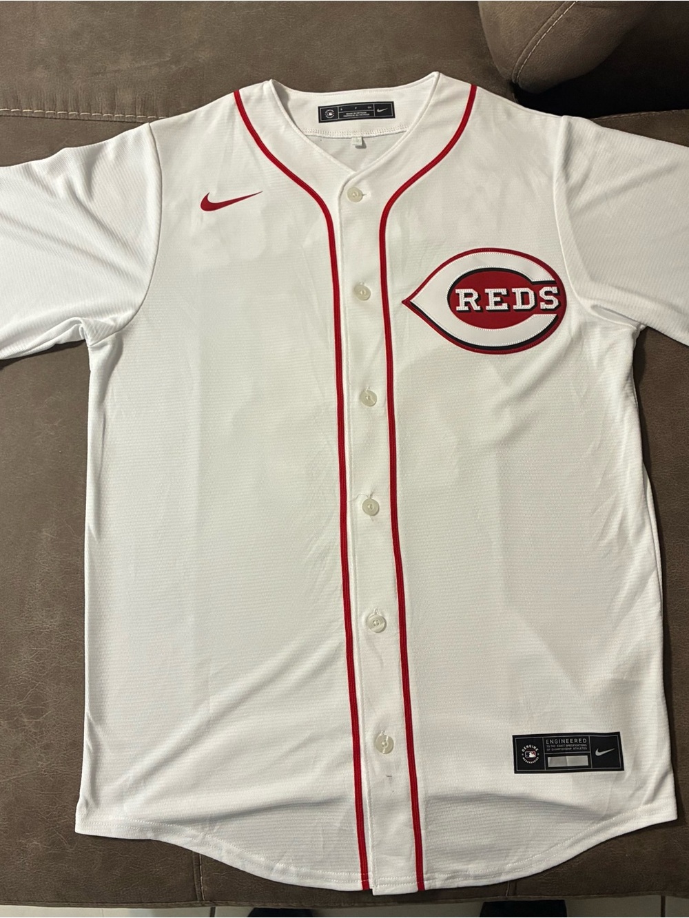 Nike Elly De La Cruz Cincinnati Reds MLB Jersey White Men's S Authentic